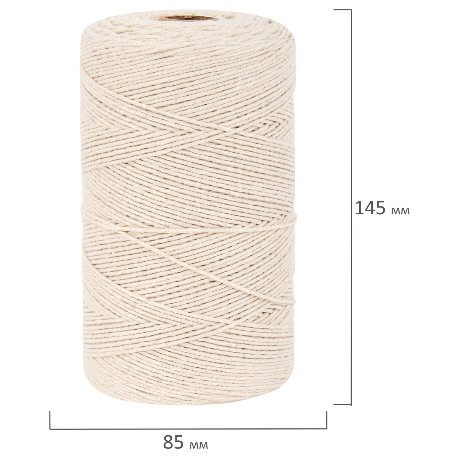 Шпагат хлопковый BRAUBERG 1,5 мм х 500 м